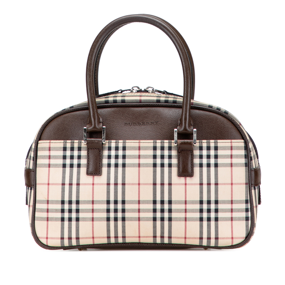 Pre-Loved Burberry House Check Canvas Handbag - Picture 1 of 11